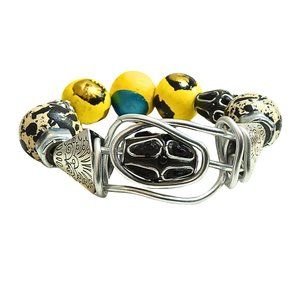 Handmade Artistic Wire Wrapped Beaded Bracelet